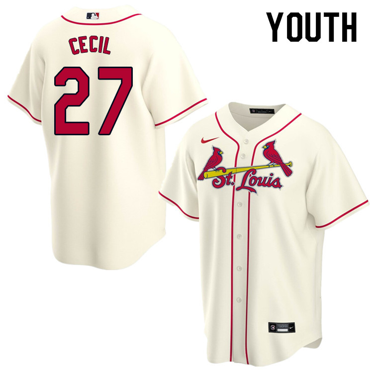 Nike Youth #27 Brett Cecil St.Louis Cardinals Baseball Jerseys Sale-Cream - Click Image to Close